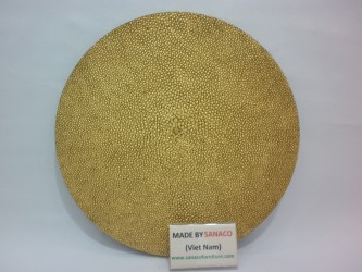 Faux shagreen place mats in Gold Antique