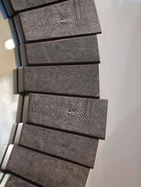 Ray fish skin wall mirror