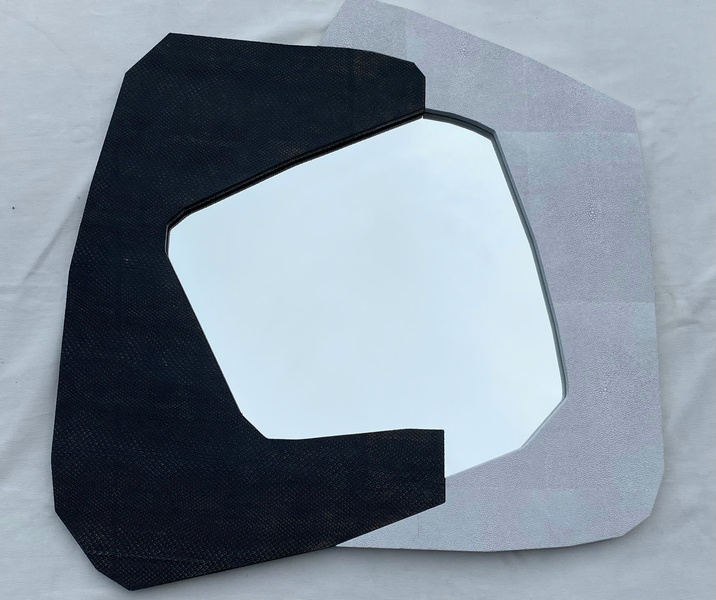 Ray fish skin wall mirror