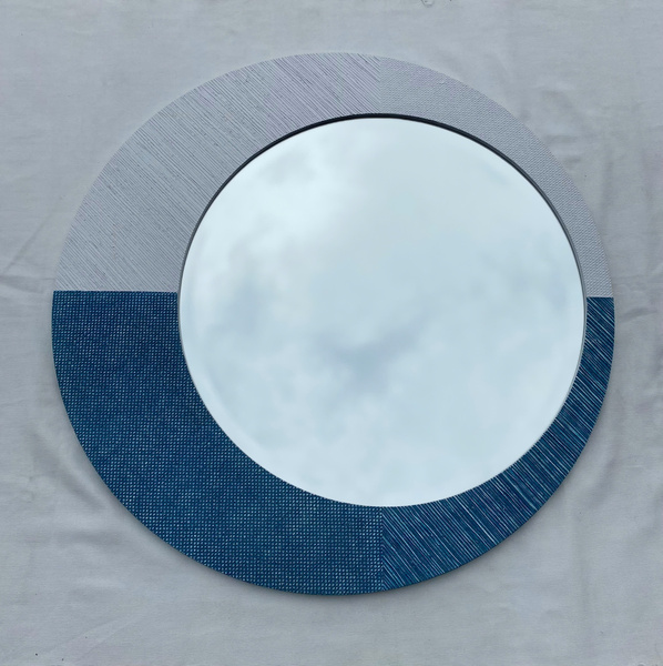 Ray fish skin wall mirror