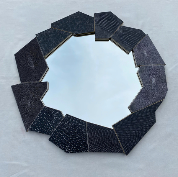 Ray fish skin wall mirror