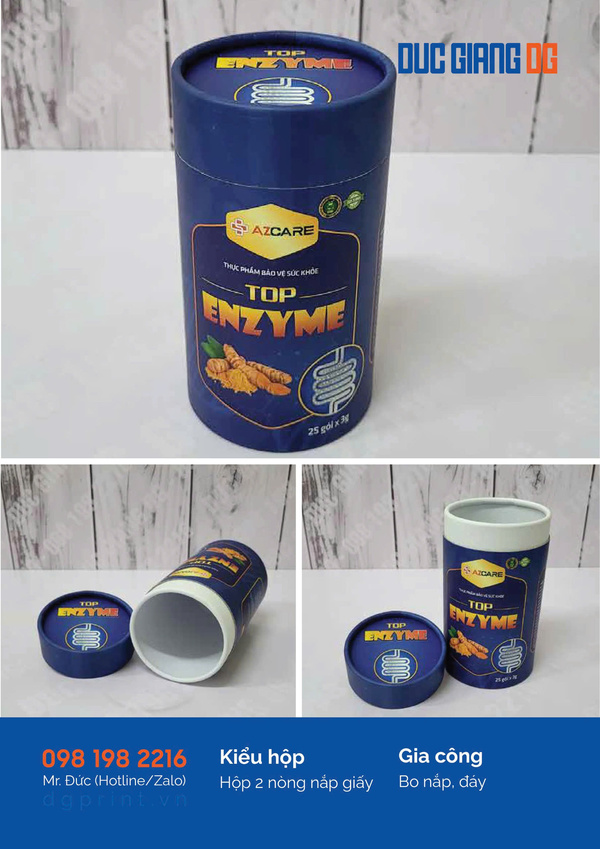 Two-layer cylindrical paper tube with paper lid
