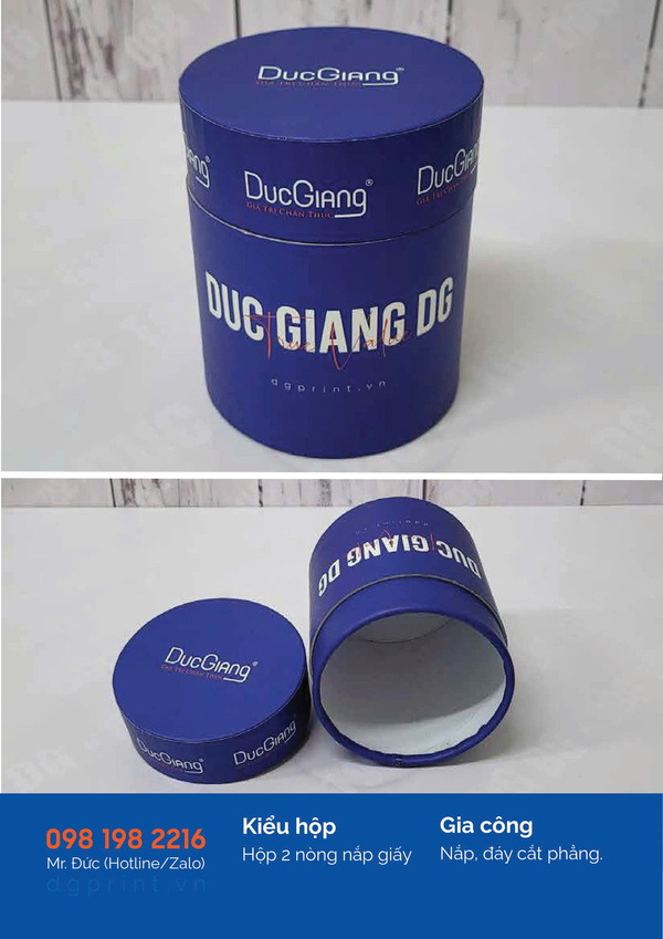 Two-layer cylindrical paper tube with paper lid