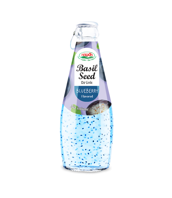 Blueberry chia seed drink