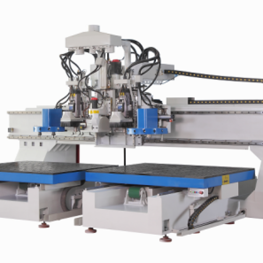 CNC machining center with 2 milling tables