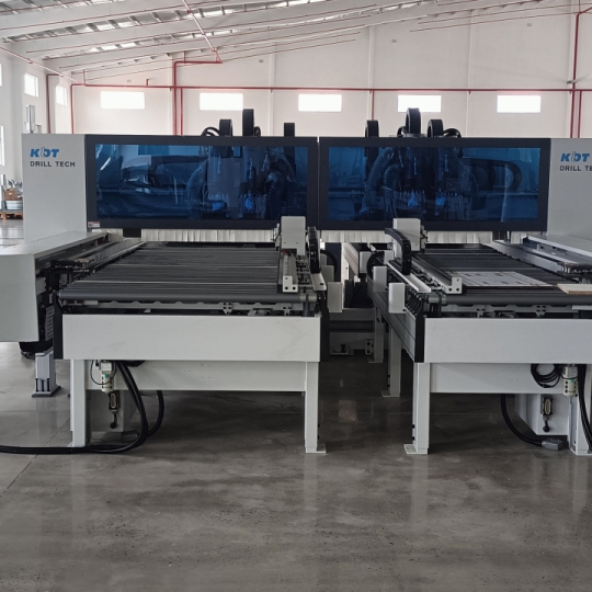 Double-station six-sided drilling machine