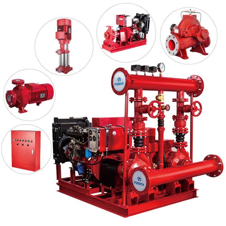 Single-stage fire pump