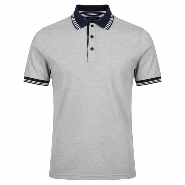 Premium Melange Tipped Polo Shirt