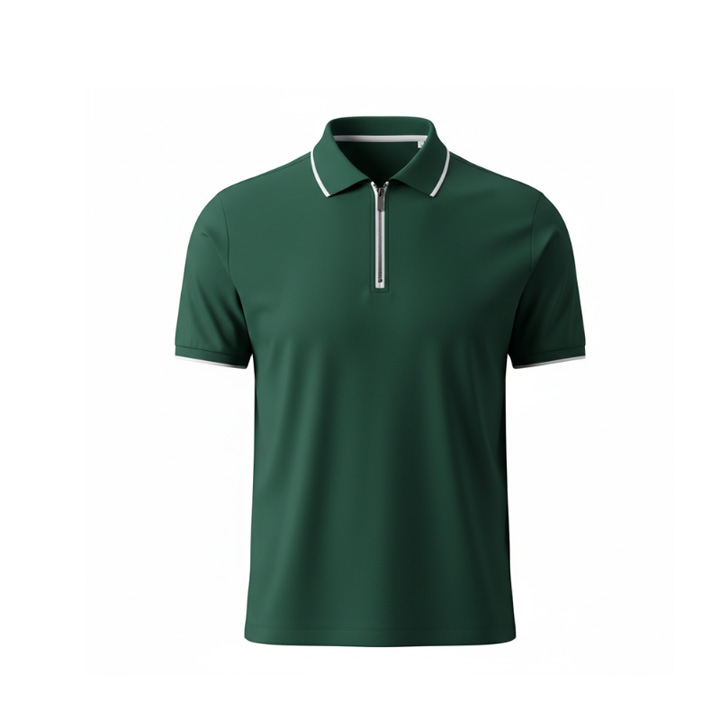 Modern Quarter-Zip Tipped Polo