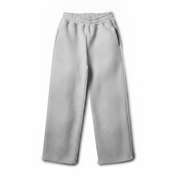 Men Wide-Leg Fleece Sweatpants