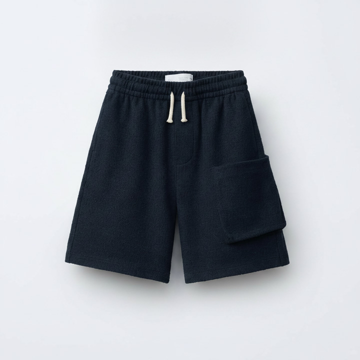 Men Terry Cargo Shorts