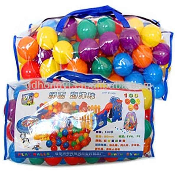 Soft plastic pit balls
