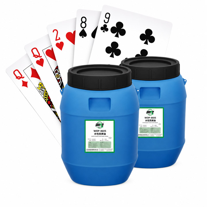 Poker card varnish
