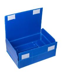 PP corrugated box with velcro lid