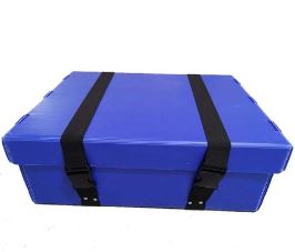 PP corrugated box with removable lid and belt