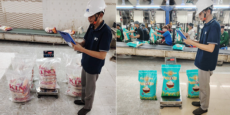 Finished goods packaging and weight verification