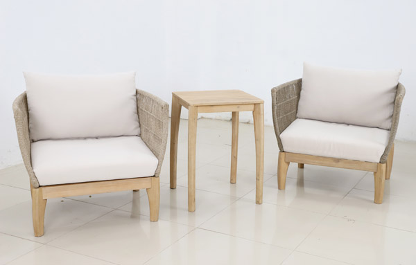 HUC25579 river single lounge with cushion and side table