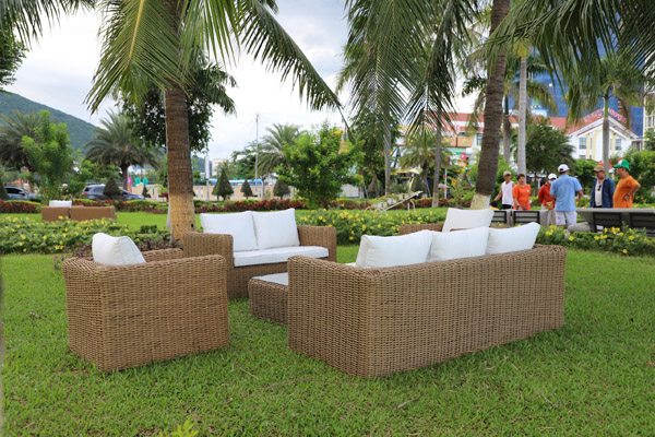 Wicker rope outdoor furniture
