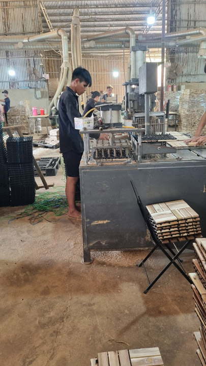 Wood deck tile factory