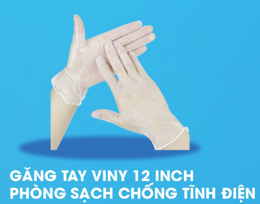 Anti-static Vinyl cleanroom gloves (12-inch)