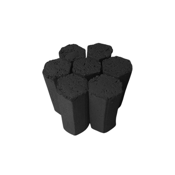 Hexagonal coconut shell charcoal