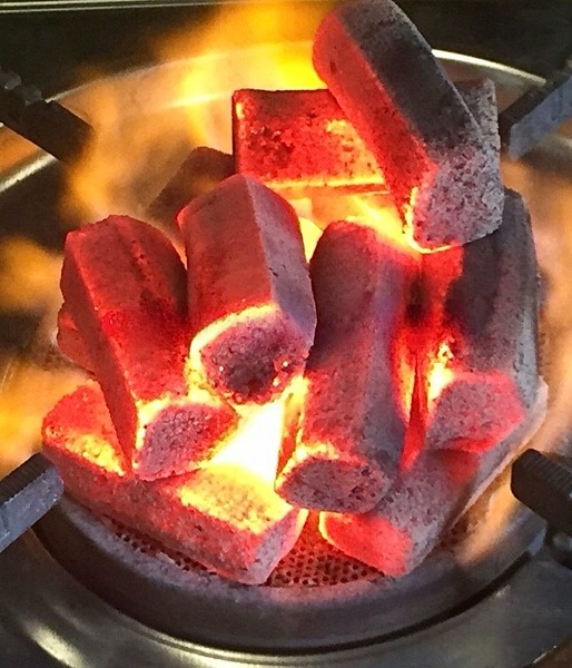 Hexagonal coconut shell charcoal