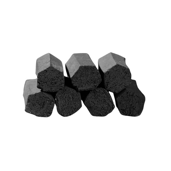 Hexagonal coconut shell charcoal