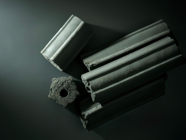 Compressed charcoal hexagonal briquettes