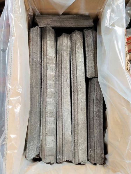 Hexagonal BBQ charcoal briquettes