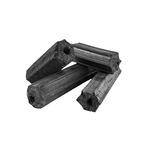 Hexagonal BBQ charcoal briquettes