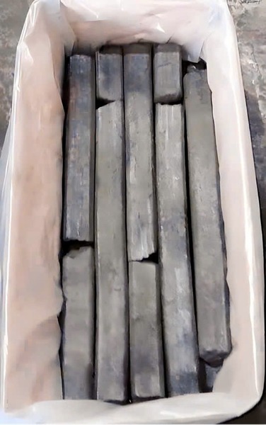 Square BBQ charcoal briquettes