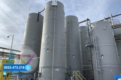 Stainless steel chemical storage tank