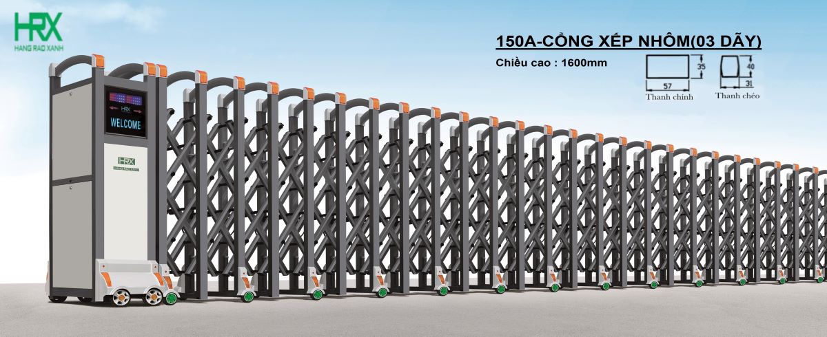 Aluminum folding gate