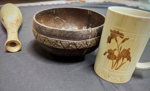 Coconut shell bowl