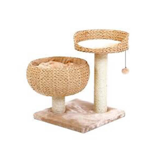 Poly rattan pet basket