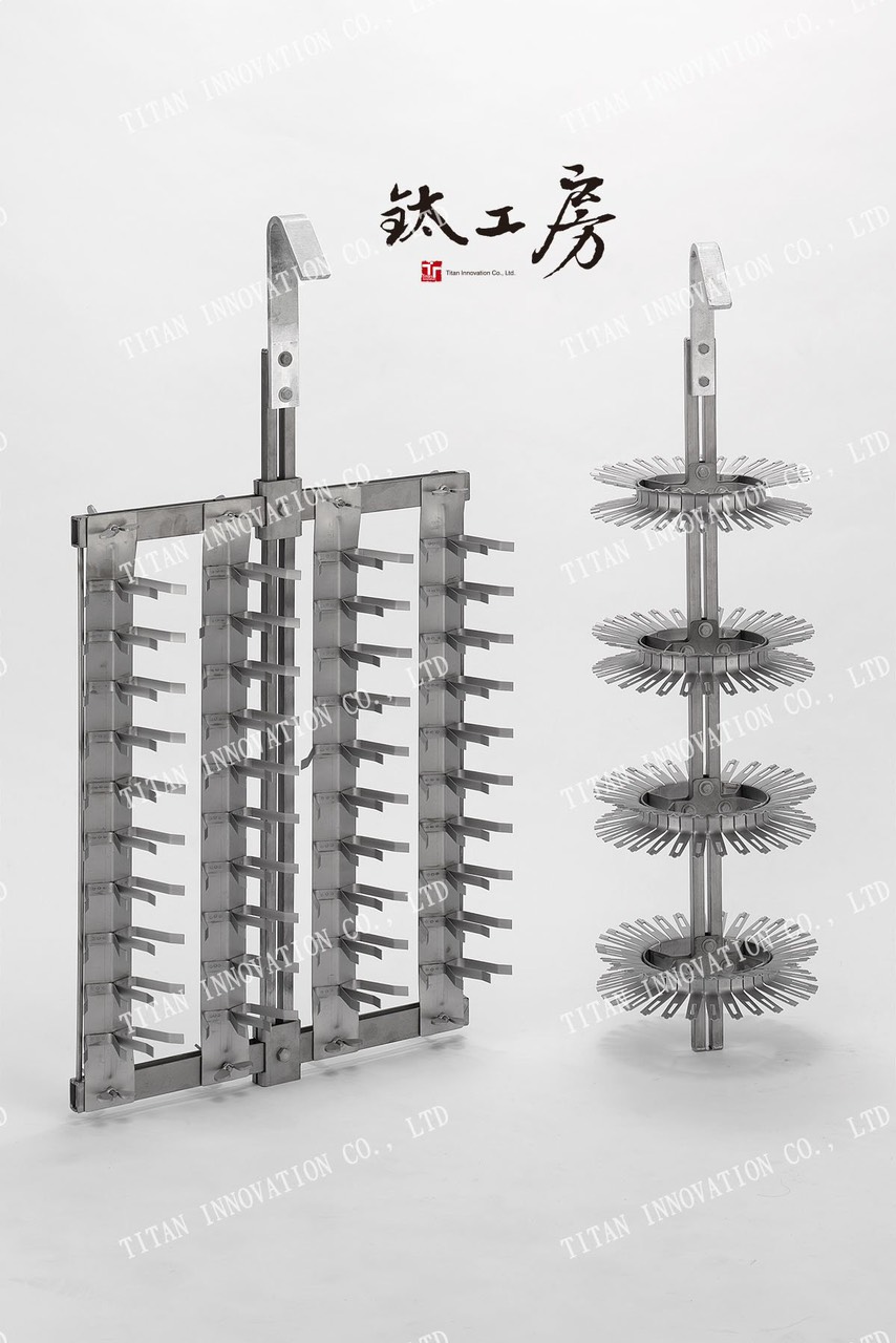 Anodization treatment titanium rack