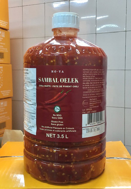 Sambal Olek ground chili sauce 3.85L (for US export)