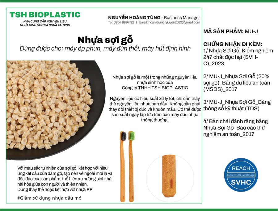 Bio wood fiber plastic