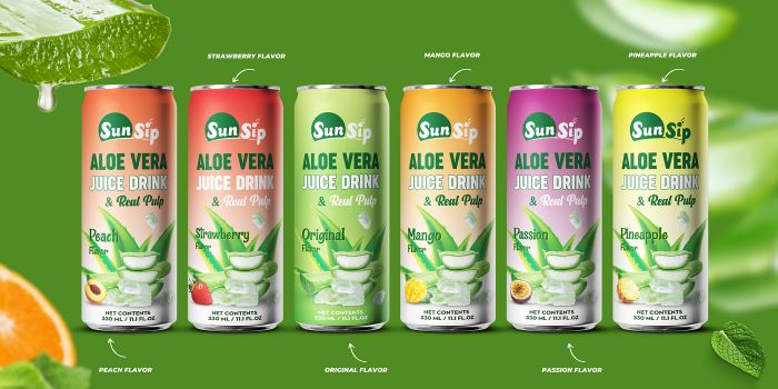 Aloe Vera-branded fruit juice