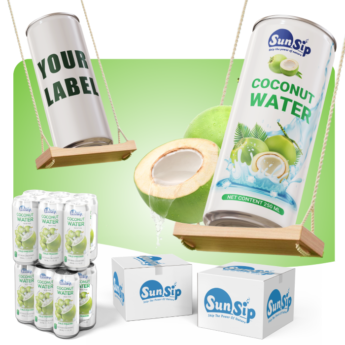 Canned coconut water