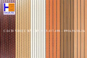 Linear acoustic wood panels