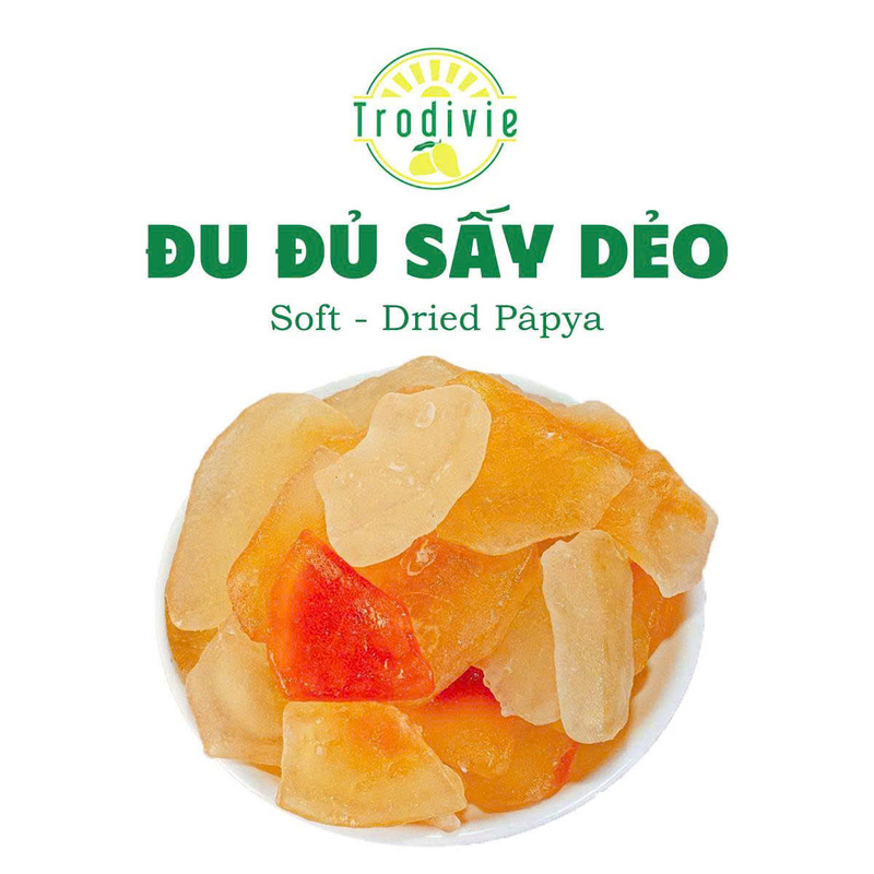 Soft-dried papaya