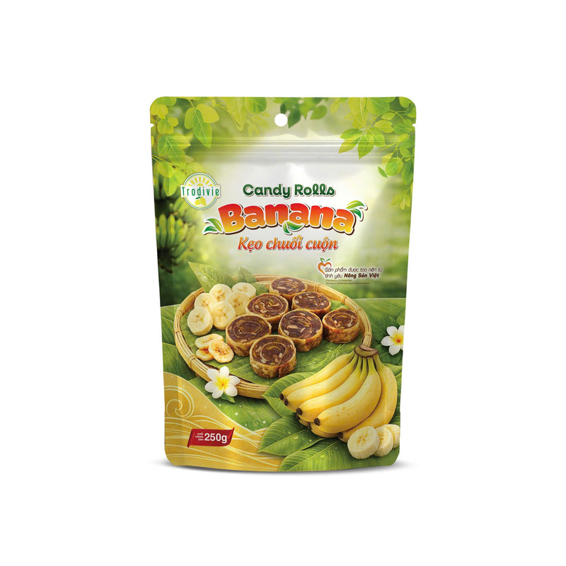 Rolled banana candy