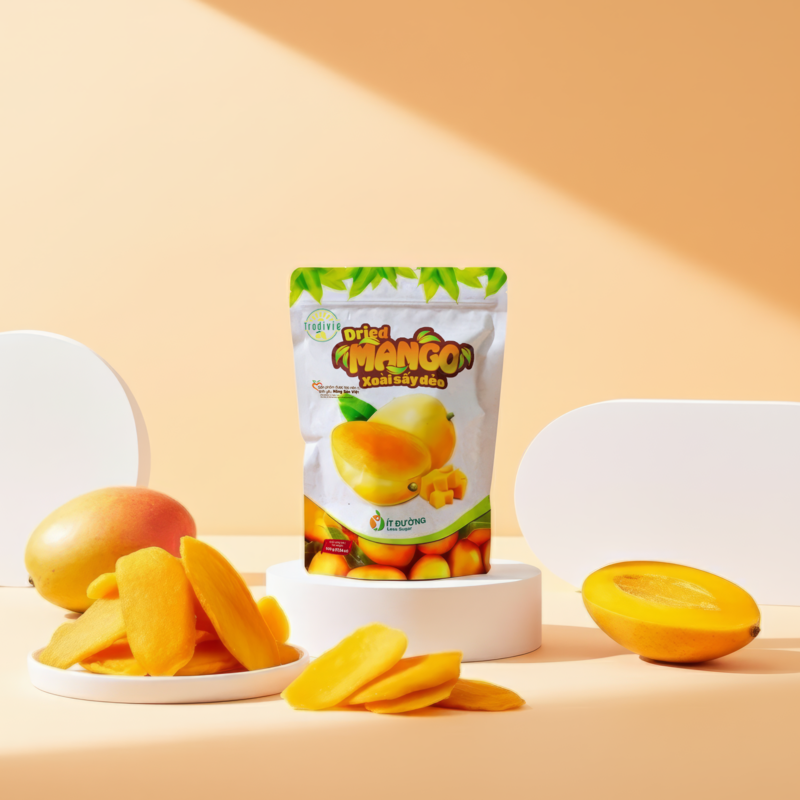 Low-sugar soft-dried mango
