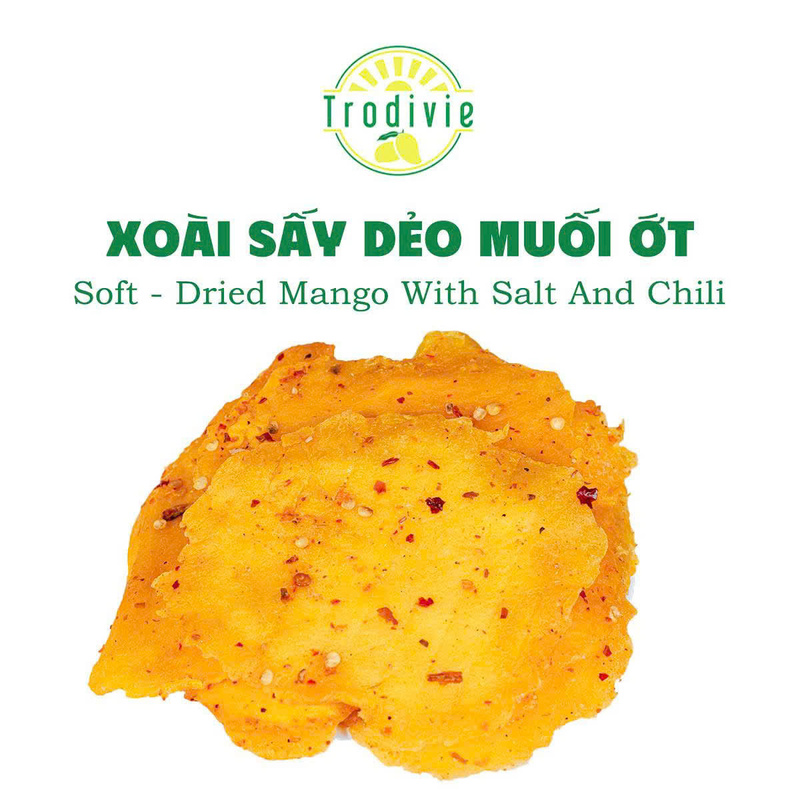 Soft-dried mango with salt and chili