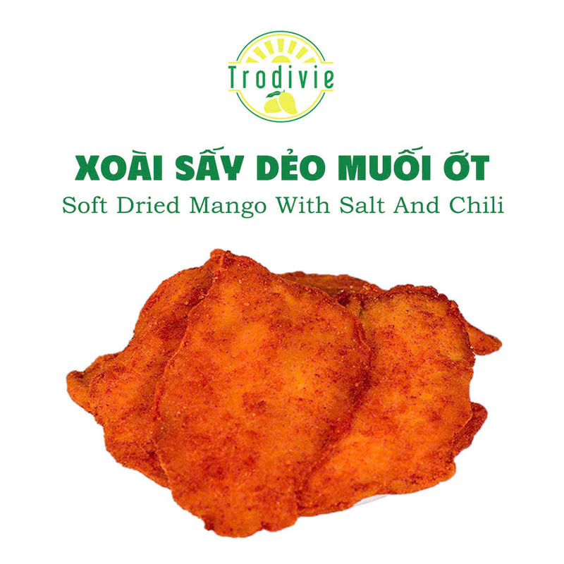 Soft-dried mango with salt and chili