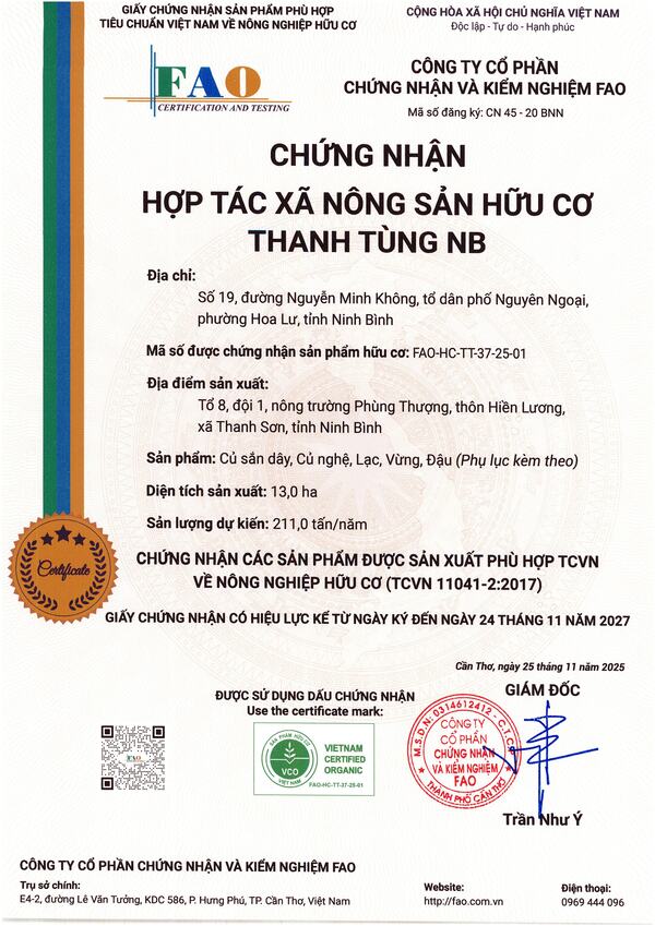 Organic certification