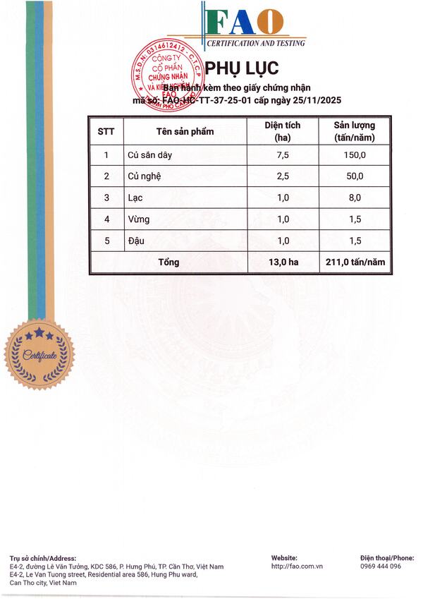Organic certification
