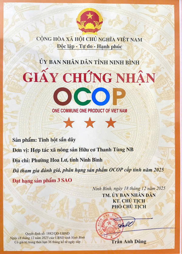 Kudzu starch OCOP certification