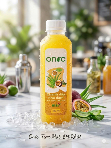 Passion fruit aloe vera drink
